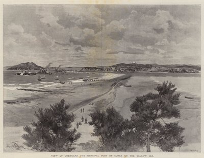 Vista de Chemulpo, el Principal Puerto de Corea en el Mar Amarillo de Amedee Forestier